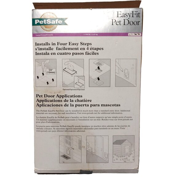 Petsafe EasyFit Pet Door Large  10.5"x15.4"  High Impact Plastic Frame  World’s - Picture 2 of 3